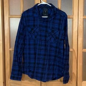 Guess Long Sleeve Button Down Blue Shirt